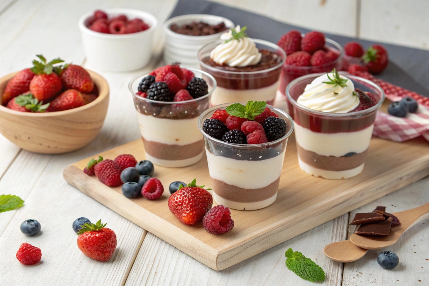 A collection of naturally beautiful and delicious dessert cup recipes