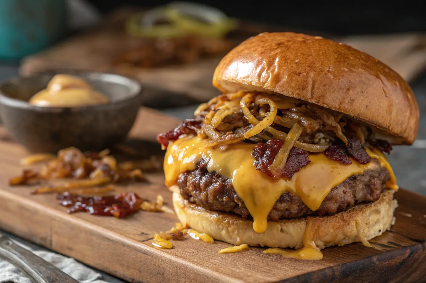 Crack burger recipe with caramelized onions