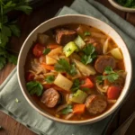 Hearty Crockpot Cabbage and Sausage